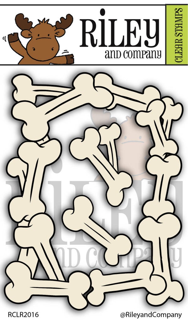 Riley & Company Dog Bone Frame clear stamp set