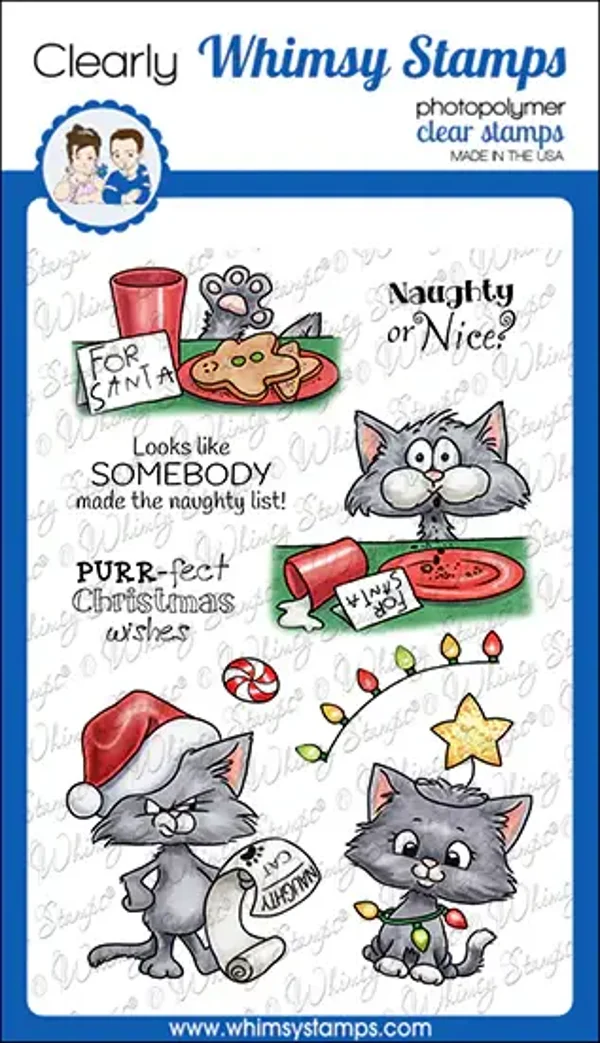 Whimsy Stamps Cat Do Christmas Clear Stamps NEU, Katzen, Weihnachten