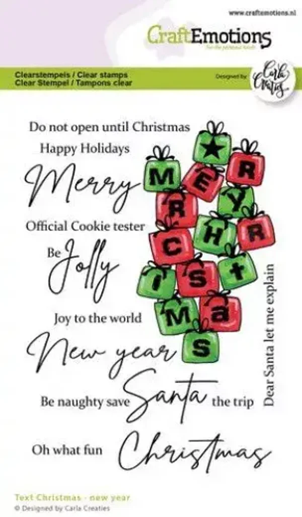 CraftEmotions Text Christmas - new year by Carla Creaties
