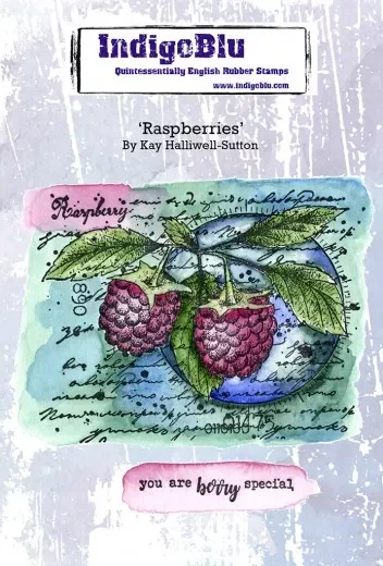 Indigo Blu Unmounted Rubber Stamps - Raspberries