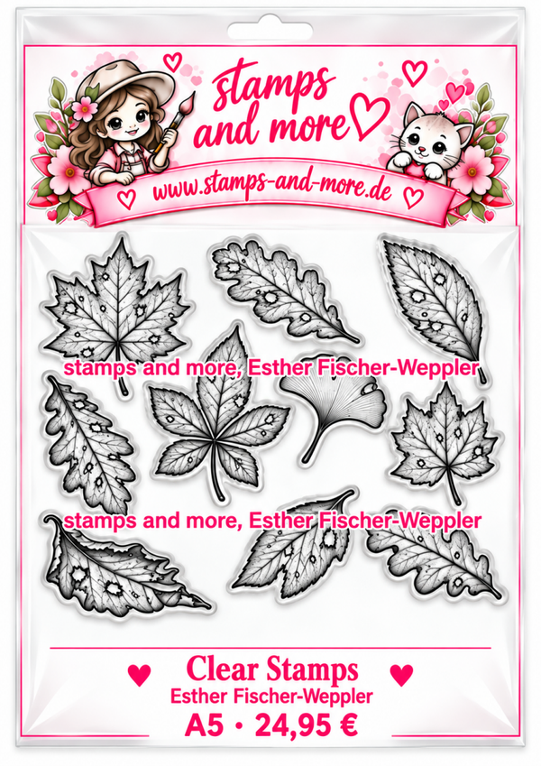 🍂 Herbstzauber – Clear Stamps 🍁, A 5 Clear Stamps, , Tolle Herbstblätter