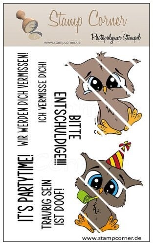 Stamp Corner Eule, Clear Stamp