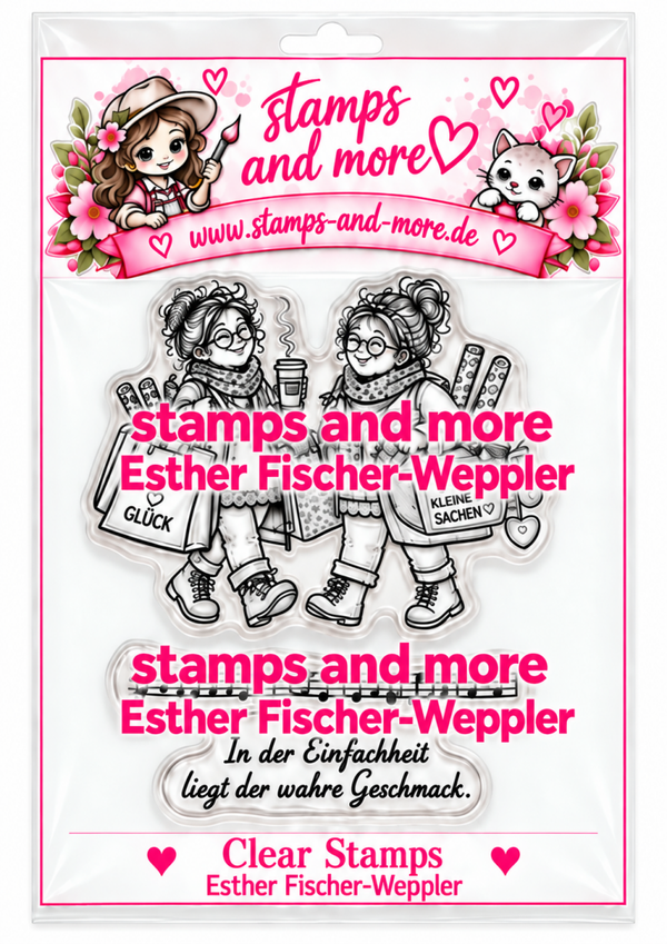Bastlerinnen“ – A7 Uschi und Gerlinde Clear Stamps, Eigenmarke Stamps and More