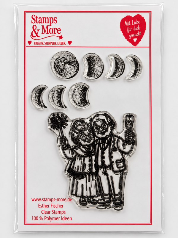 Stempelset „Rentner-Ehepaar & Mondphasen“, A 6 Clear Stamps