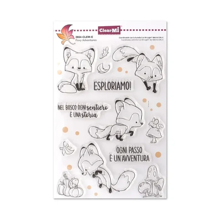 Impronte D'Autore, ClearMi Foxy Adventures Transparent Polymer Stamps