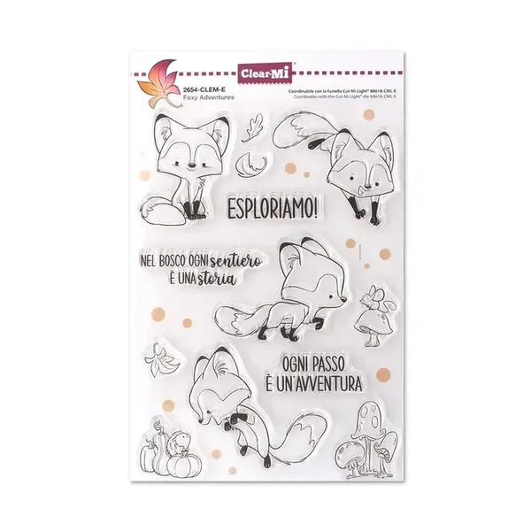 Impronte D'Autore, ClearMi Foxy Adventures Transparent Polymer Stamps