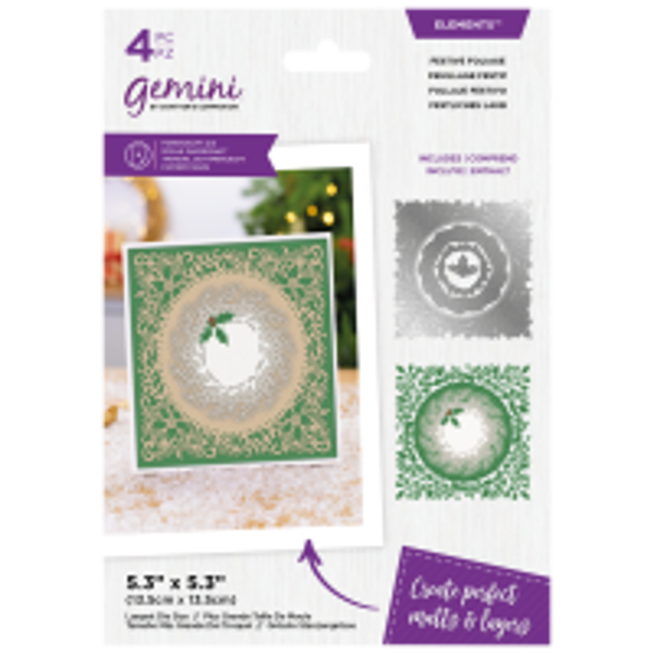 (GEM-MD-ELE-FESFO)Gemini Christmas Nesting Festive Foliage Elements Dies