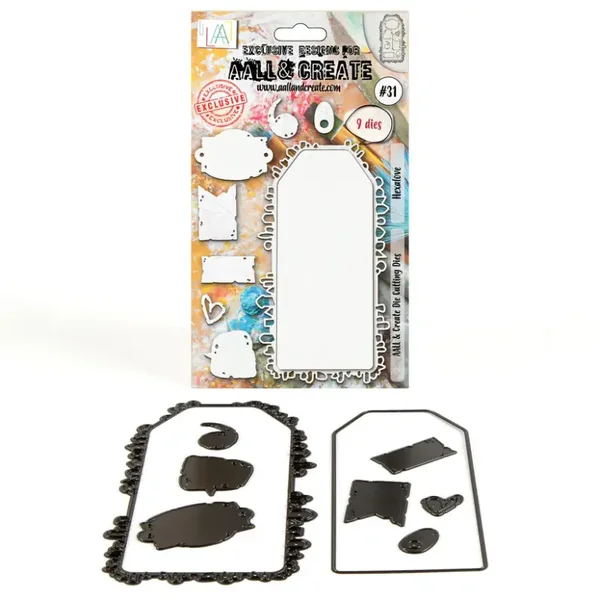 AALL&Create Dies, Stanzformen-Set - Hexalove #31, Tag Stanzen