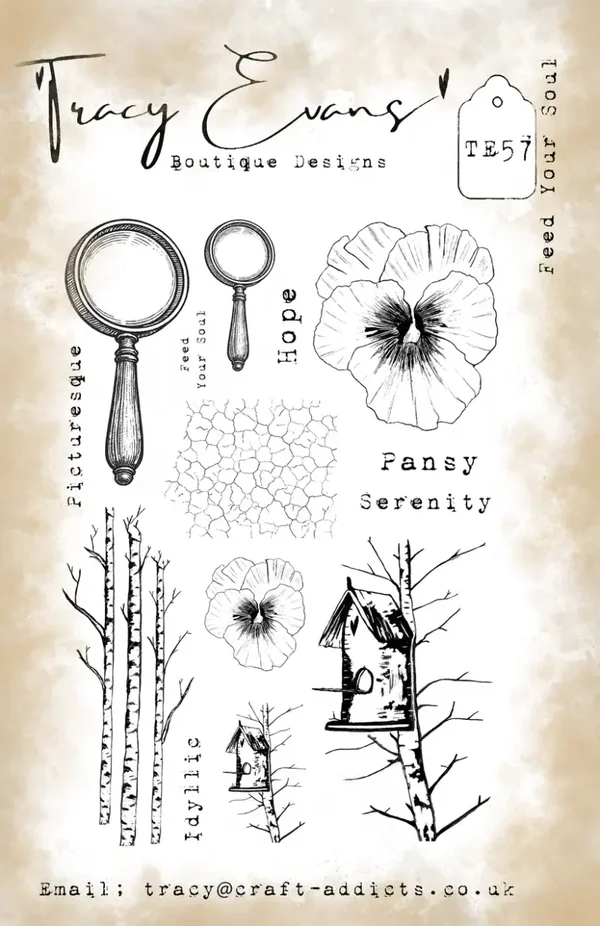 Tracy Evans Boutique Designs  TE057 - Feed Your Soul(A5 Stamp)