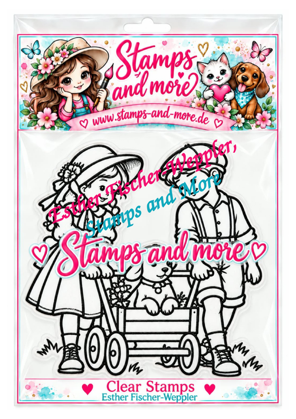 Esthers Bastel-News Clear Stamps Bollerwagen, A 7