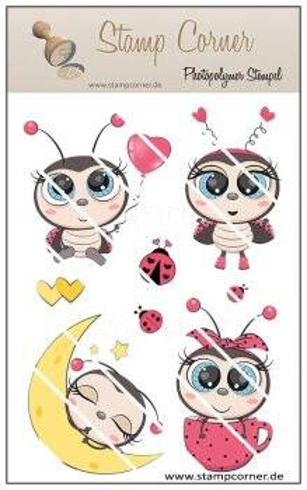 Stamp Corner Ladybug, Clear Stamp