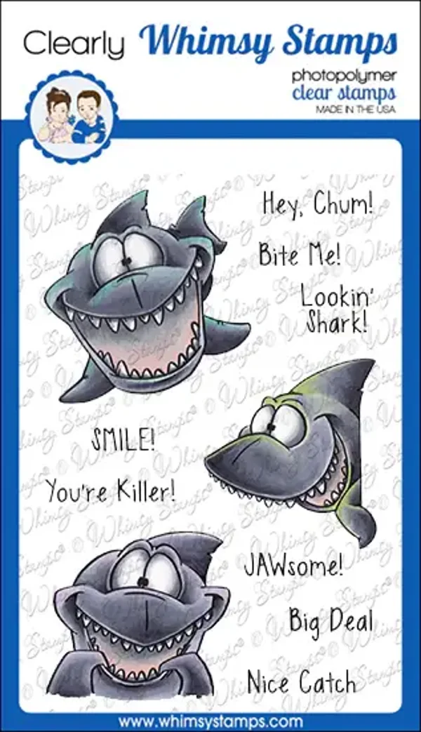 Whimsy Stamps Lookin' Shark Clear Stamps DP1067