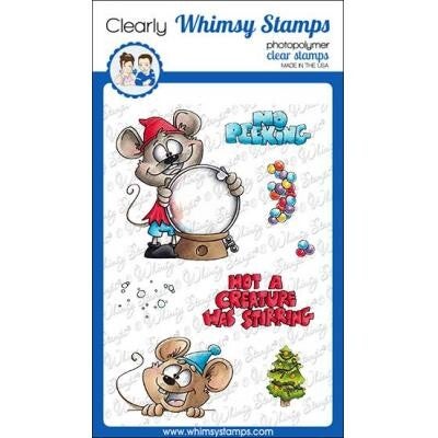 Whimsy Stamps No Peeking Mice DP1080