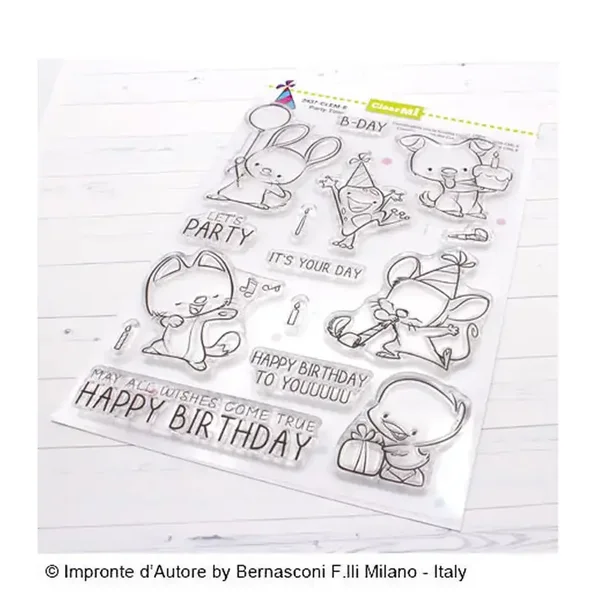 Impronte D'Autore, ClearMi Party Time Clear Polymer Stamps