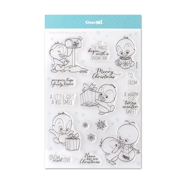 Impronte D'Autore, ClearMi Clear Polymer Stamps Pino the Penguin Eng