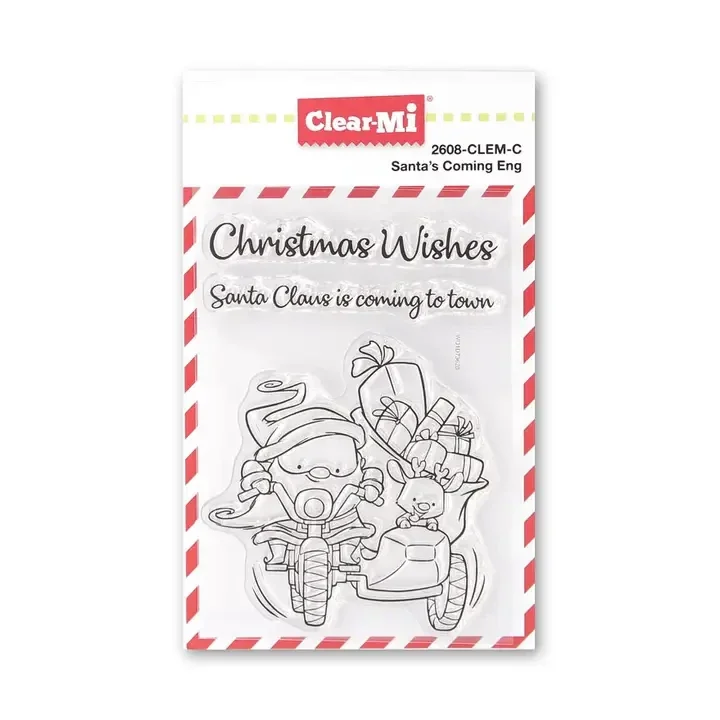Impronte D'Autore, ClearMi Santa's Coming Eng Transparent Polymer Stamps