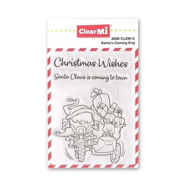 Impronte D'Autore, ClearMi Santa's Coming Eng Transparent Polymer Stamps