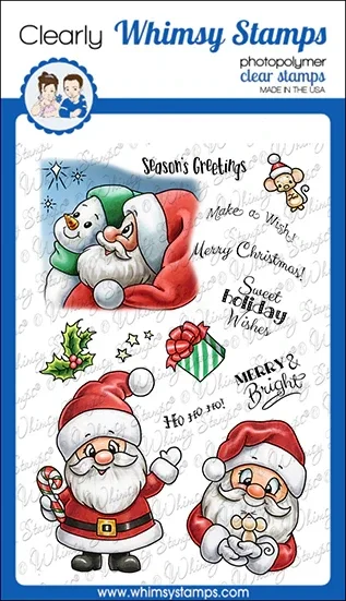 Whimsy Stamps Santa and Friends Clear Stamps NEU