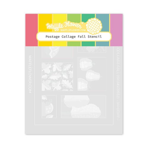Waffle Flowers Craft Stencil Postage Collage Fall