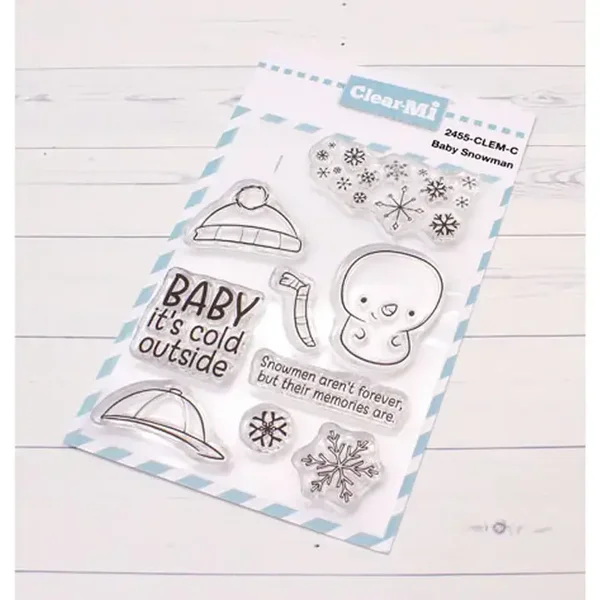 Impronte D'Autore, ClearMi Baby Snowman Clear Polymer Stamps