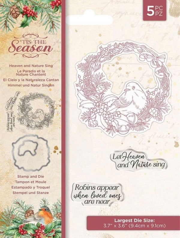 Crafter's Companion Tis the Season Stempel- und Stanzset Himmel und Natur singen (TTS-STD-HANS)