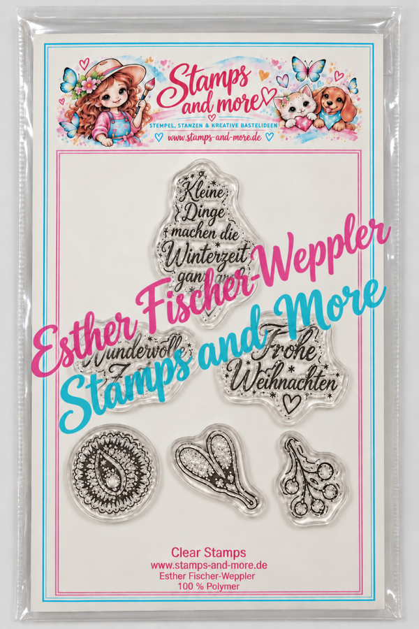 Isabelles Sonderedition Gedenkkalender Weihnachten, Sprüche A 6 Clear Stamps