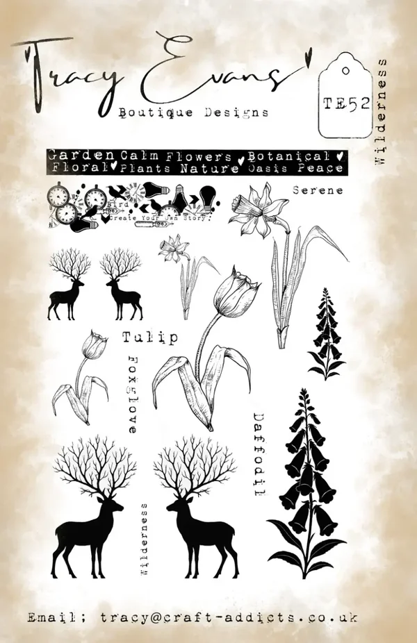 Tracy Evans Boutique Designs  TE052 - Wilderness (A5 Stamp)