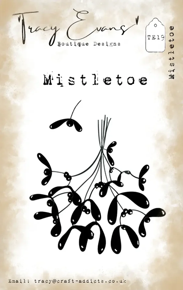 Tracy Evans Boutique Designs  TE019 – Mistletoe Mistelzweig (A7-Stempel)