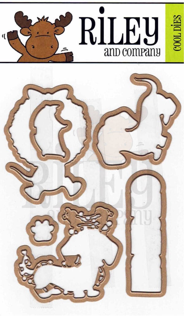 Riley and Company Woody & Hazel Jean HO HO HO die set (set of 5), passend zu den Stempeln