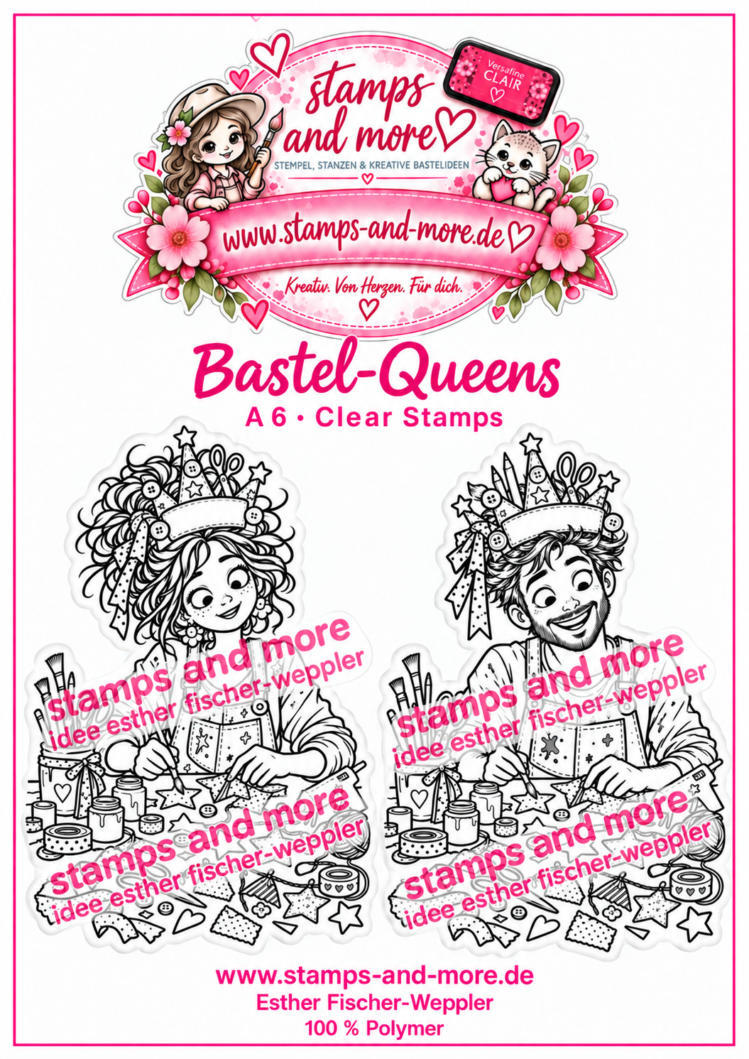 Bastel-Queens – A6 Clear Stamps, Ideal für Bastelparty, oder anderes ; VORBESTELLUNG