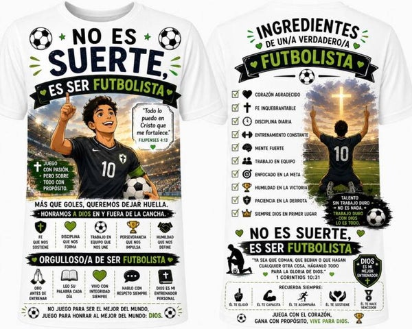 Camiseta Futbolista - No es Suerte