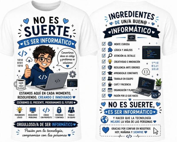 Camiseta Informatico - No es Suerte