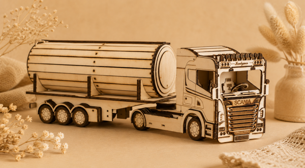 🚛 Camion citerne  en bois personnalisé – Cadeau chauffeur routier 🚛