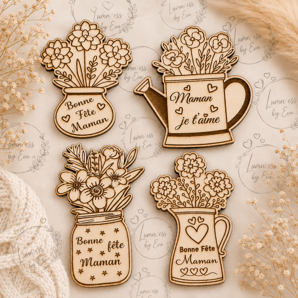 🌸 Plaque décorative en bois – Cadeau plein de tendresse