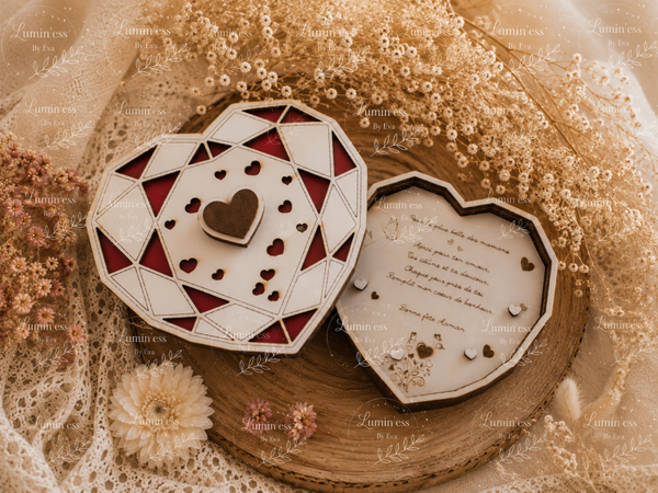 💝 Boîte cœur “Diamant” personnalisée 💝