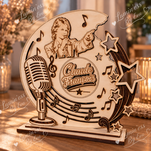 ✨ Trophée décoratif Claude François – Musique et souvenirs ✨