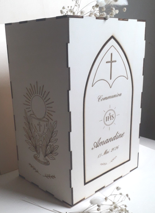 Urne de communion en bois – Personnalisée