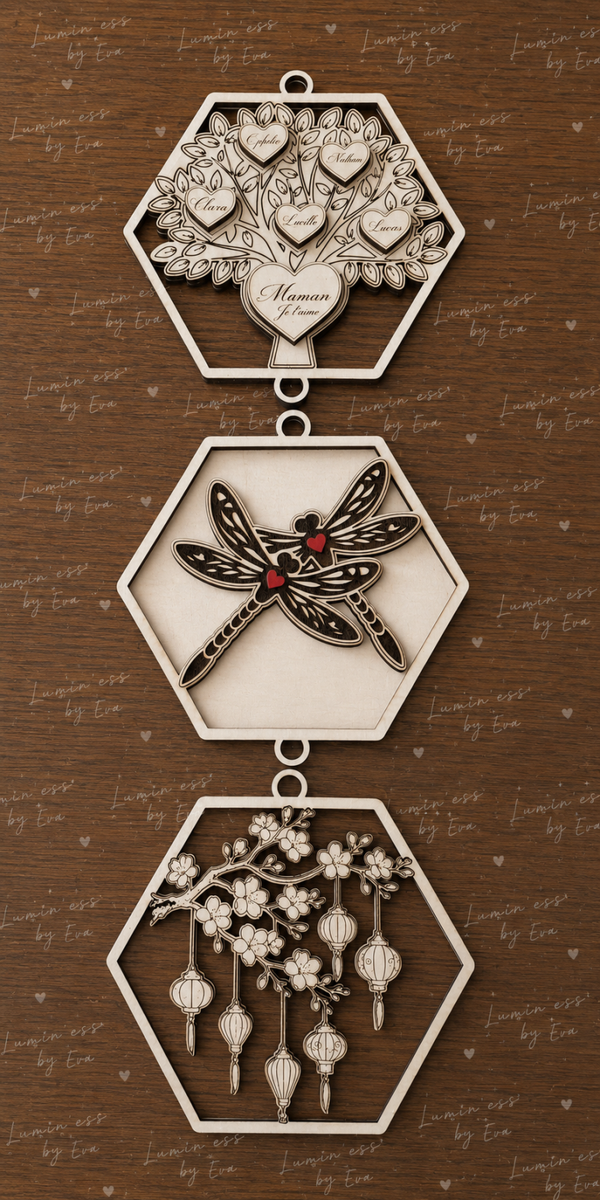 ✨ Décoration murale hexagonale personnalisée ✨