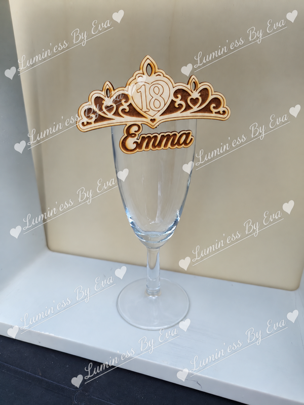 ✨ Marque-verres personnalisés  – Anniversaire 18 ans ✨