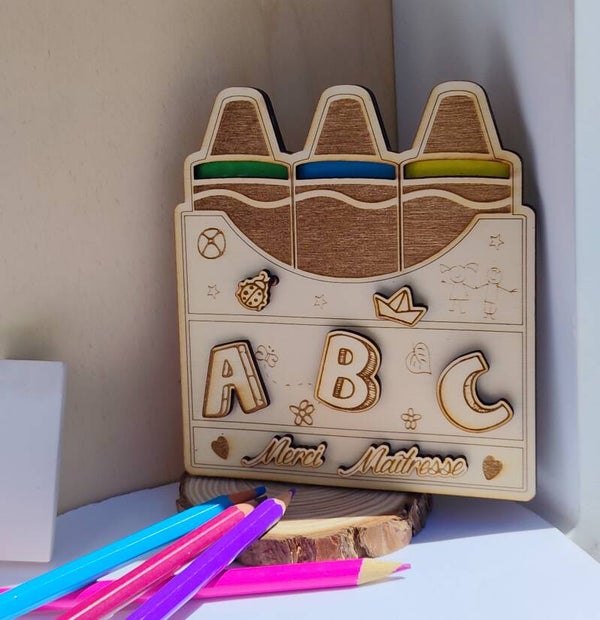 🖍️ Décoration pastel 3D – Merci Maîtresse