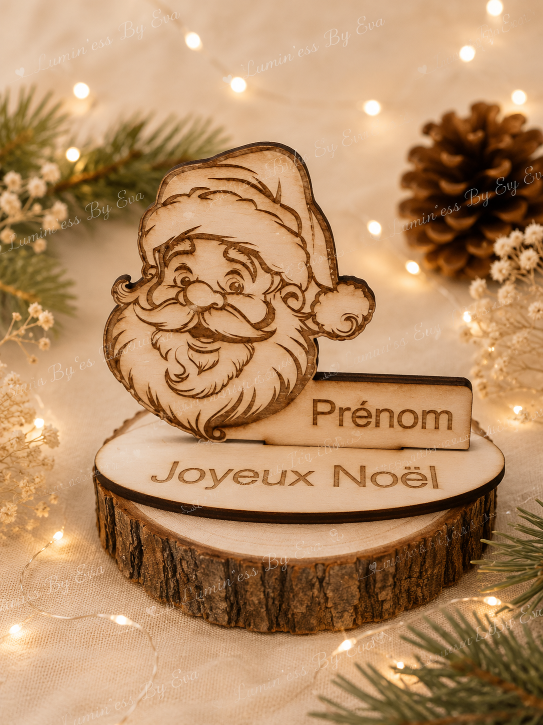 🎅 Marque-place  personnalisé en bois 🎅