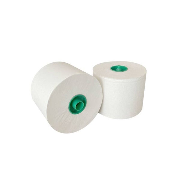 Toiletpapier Euro met dop, recycled wit - 1 laags Artikelnummer: 256015