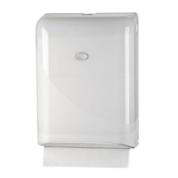 Pearl White handdoekdispenser | Interfold, Z-Fold Artikelnummer: 431101