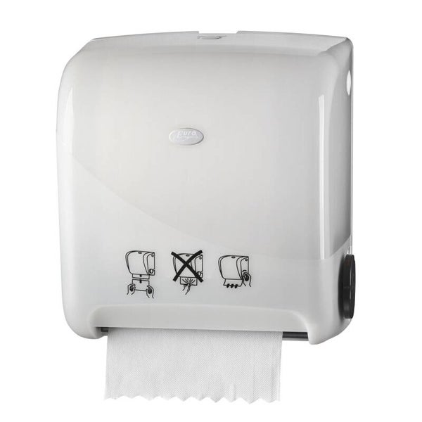 Pearl White handdoekautomaat | Autocut Euro Matic Artikelnummer: 431106