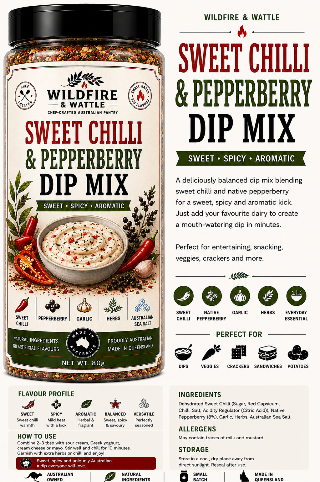Sweet Chilli & Pepperberry Dip Mix