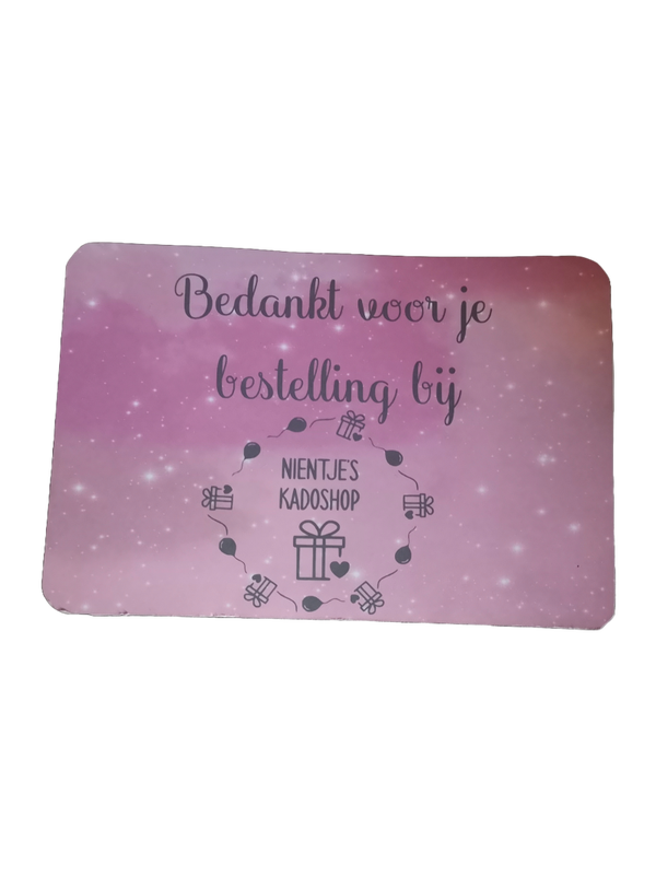 Bedank Kaartjes bedrijf