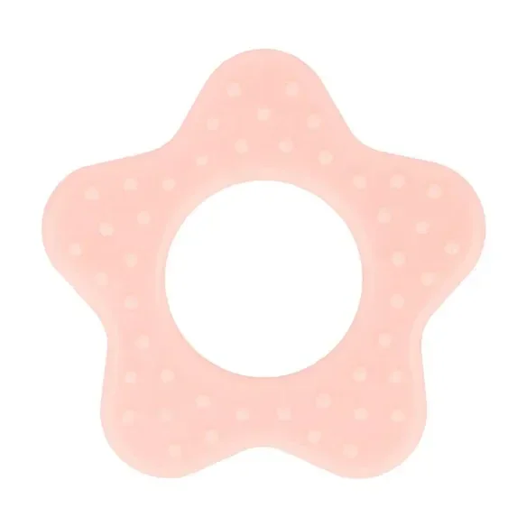 Bijtring ster roze