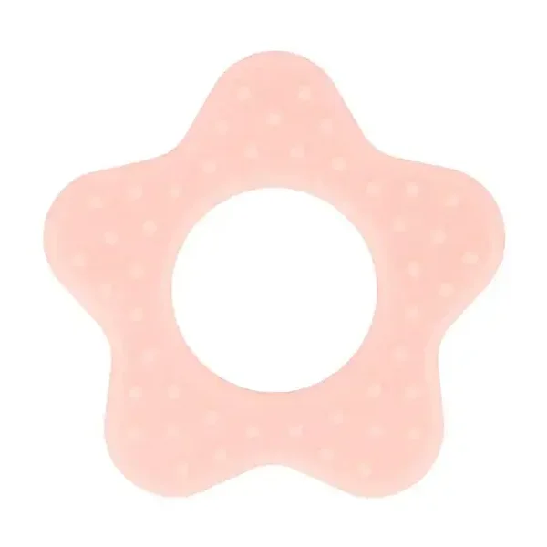 Bijtring ster roze