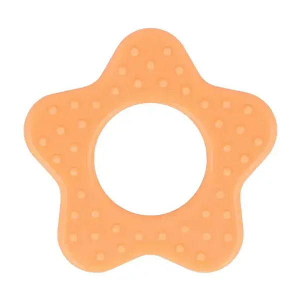 bijtring ster oranje/roze