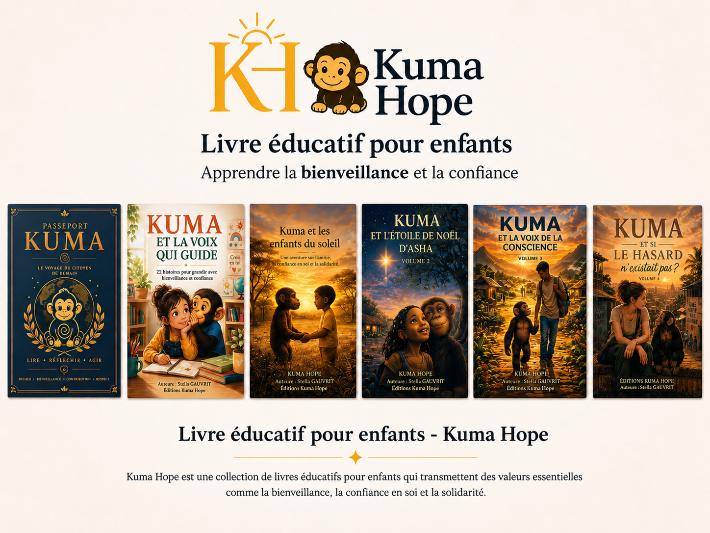 Collection de livres jeunesse Kuma Hope